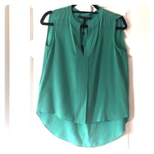 BCBG teal silk top